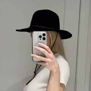 Brixton Tiller Boho Cowgirl Wide Brim Wool Hat – Black NWT Size M / 7 1/4